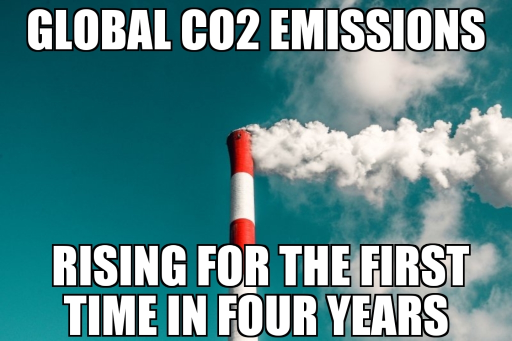 CO2 emissions rising