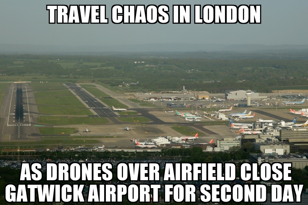 Drones shut Gatwick Airport