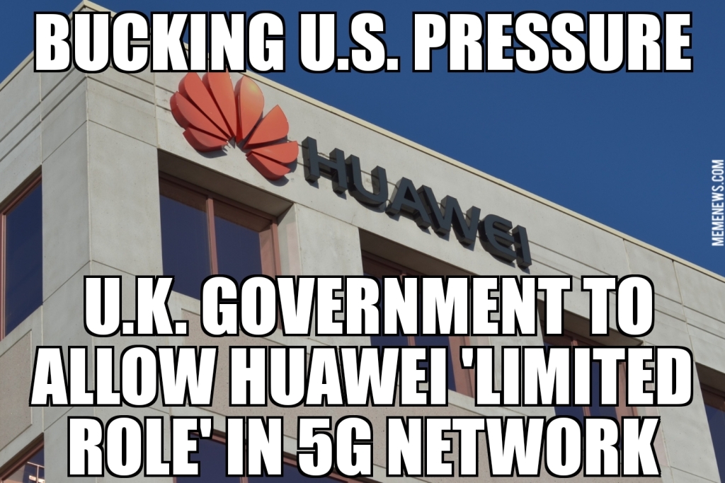 U.K. to allow Huawei ‘limited role’ in 5G
