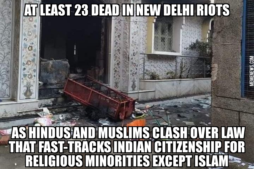 At least 23 dead in New Delhi riots
