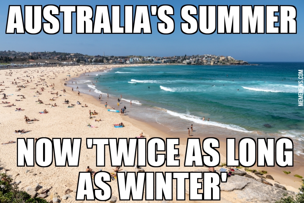 Australia summer twice winter
