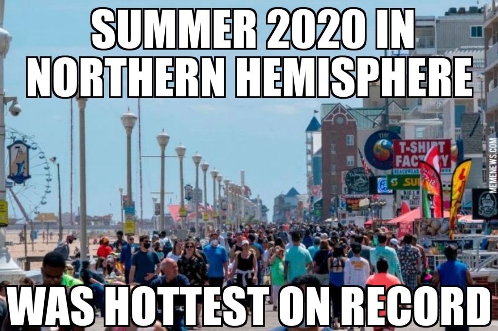 Summer 2020 hottest on record