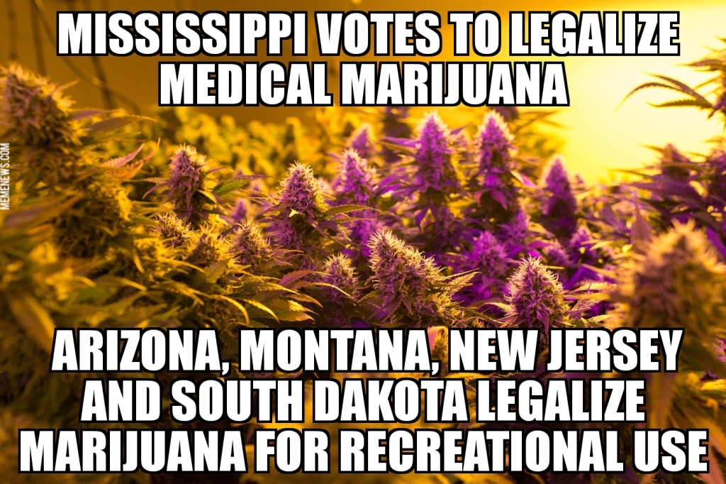 Marijuana legalized in Arizona, Montana, New Jersey and South Dakota