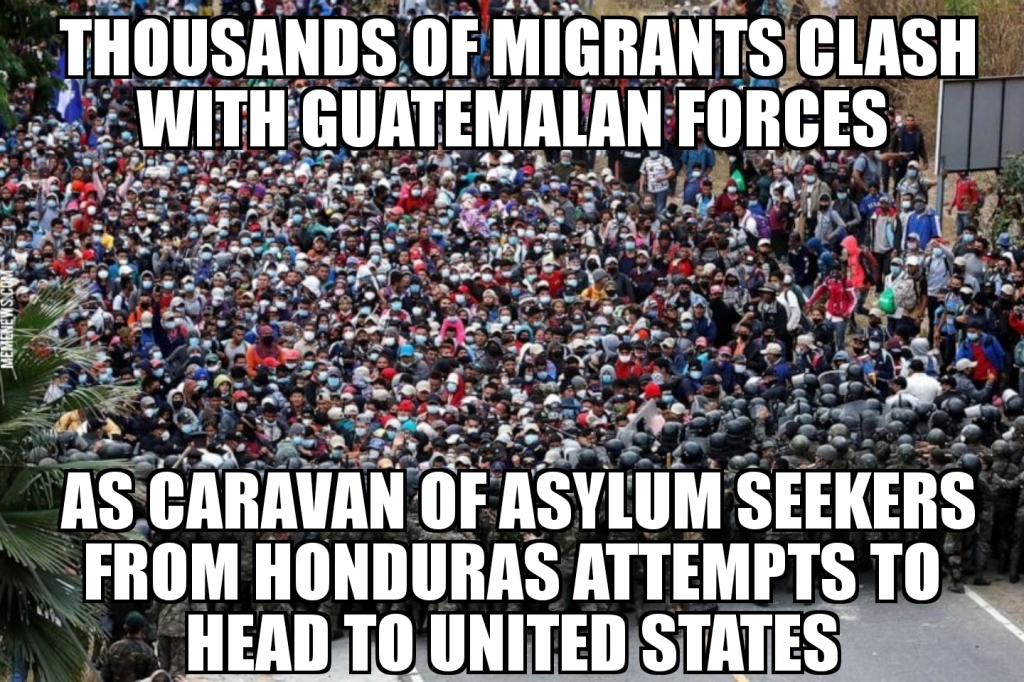 Migrant caravan in Guatemala