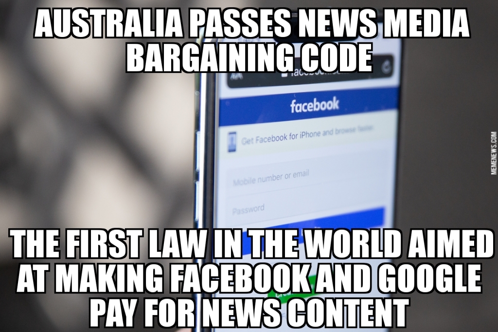 Australia passes News Media Bargaining Code