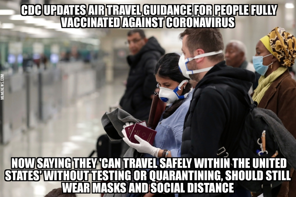 CDC says vaccinated people can travel safely