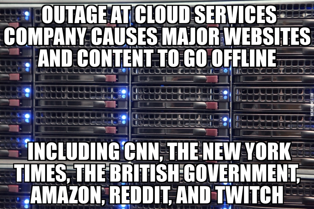 Major websites offline in cloud outage