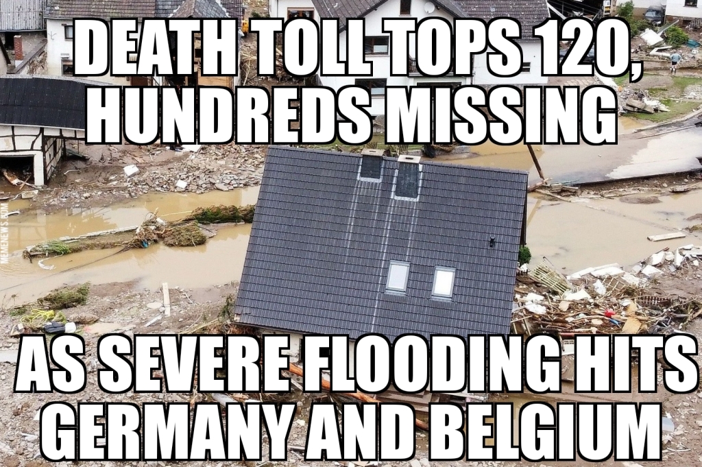 Flooding in Germany and Belgium