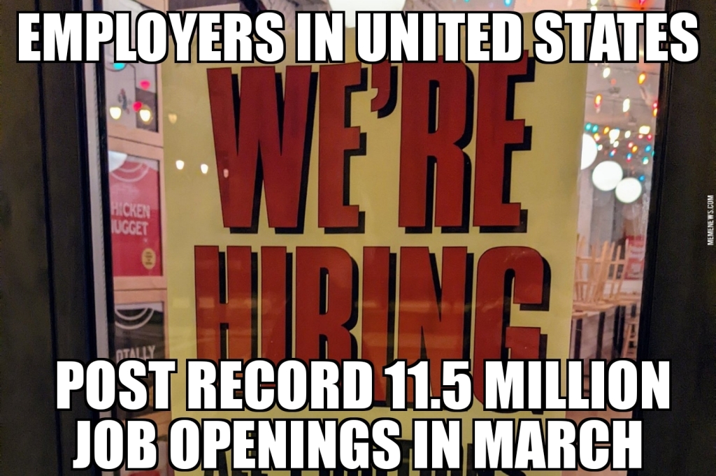 Record U.S. job openings