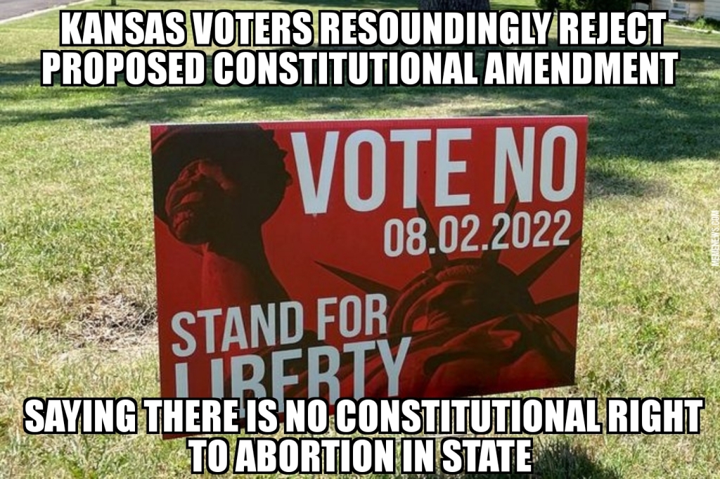 Kansas voters reject abortion amendment