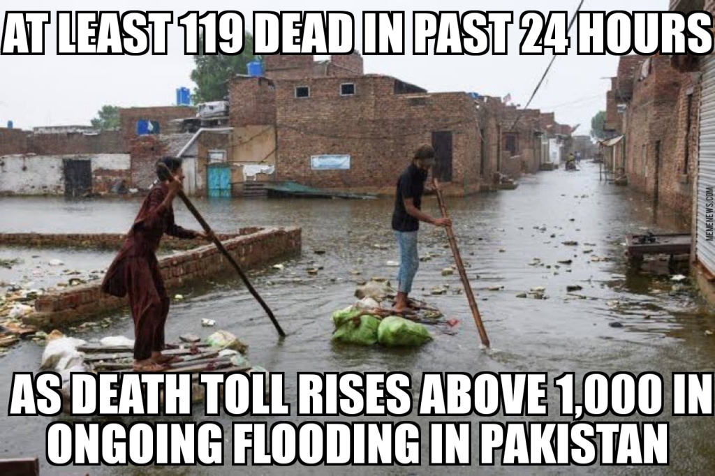 Pakistan flood deaths top 1,000