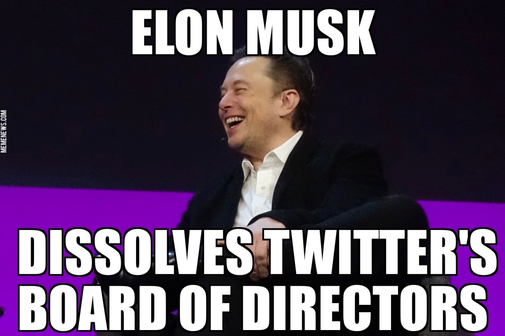 Musk dumps Twitter board