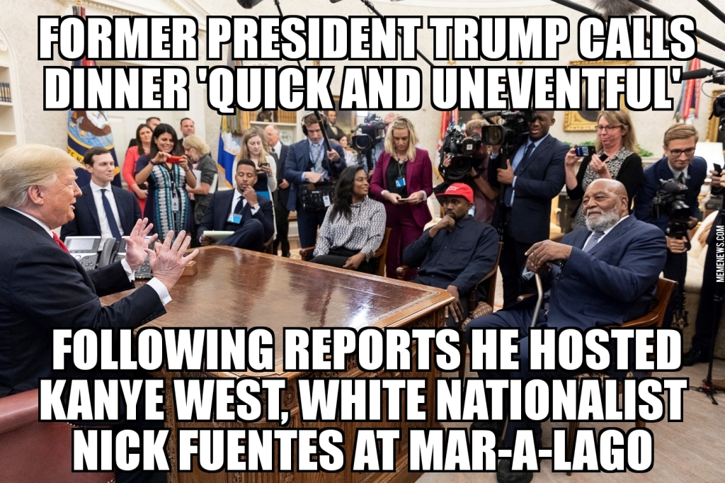 Trump says Kanye, Fuentes dinner ‘uneventful’